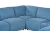 Voyage Modular 6-Piece Right-Facing Fabric Sectional with Console and Removable Back Cushions – Blue | Sofa sectionnel modulaire de droite Voyage 6 pièces en tissu avec console et coussins de dossier amovibles - bleu