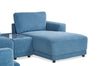 Voyage Modular 6-Piece Right-Facing Fabric Sectional with Console and Removable Back Cushions – Blue | Sofa sectionnel modulaire de droite Voyage 6 pièces en tissu avec console et coussins de dossier amovibles - bleu