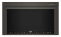  Four à micro-ondes à hotte intégrée intelligent multifonctionnel KitchenAid à installation affleurée - minerai noir - YKMMF530PBE