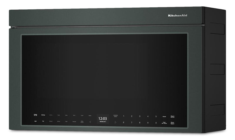 Four à micro-ondes à hotte intégrée intelligent multifonctionnel KitchenAid à installation affleurée - genièvre - YKMMF530PJP