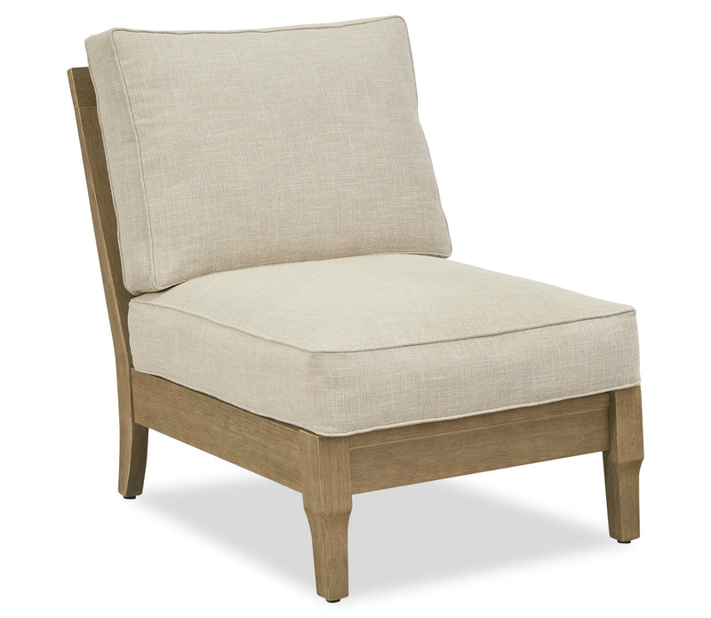 Ensemble Juno 4 pièces pour la terrasse à l’extérieur avec 2 causeuses, un fauteuil en coin et un fauteuil sans accoudoirs - naturel et beige