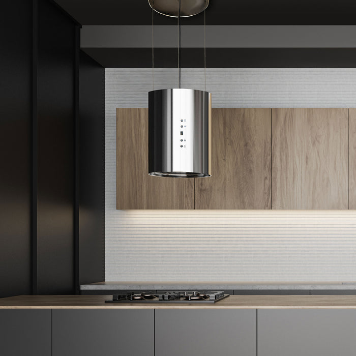 Hotte de cuisinière Victory sans conduit à installer au-dessus d’un îlot - Jupiter