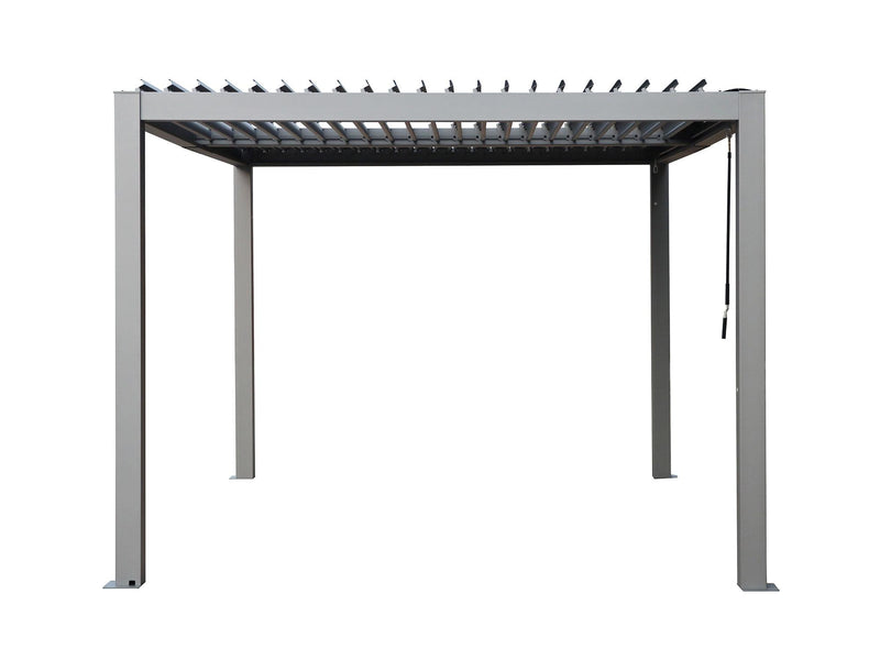 Gazebo Penguin pergola Vikos 10x13 en aluminium et persiennes en acier galvanisées