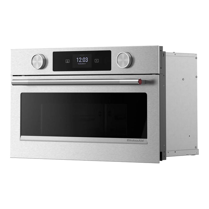 Four à micro-ondes encastré KitchenAid de 27 po avec friture à air - PrintShieldMC - KMBS727SPS