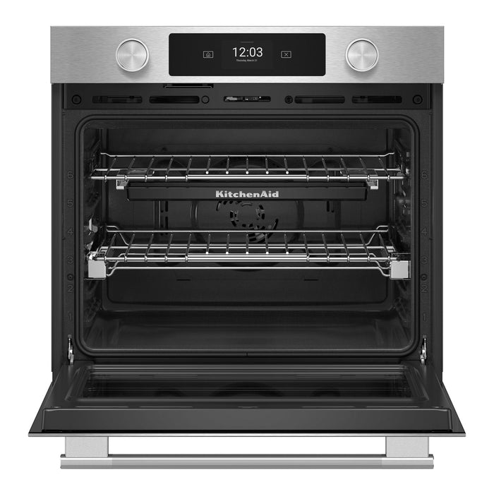 Four mural combiné intelligent électrique KitchenAid de 30 po avec caméra de cuisson - acier inoxydable PrintShieldMC - KOES930SPS