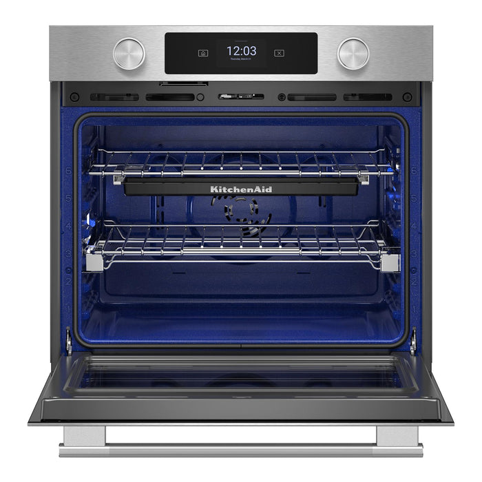 Four mural combiné intelligent électrique KitchenAid de 30 po avec caméra de cuisson - acier inoxydable PrintShieldMC - KOES930SPS