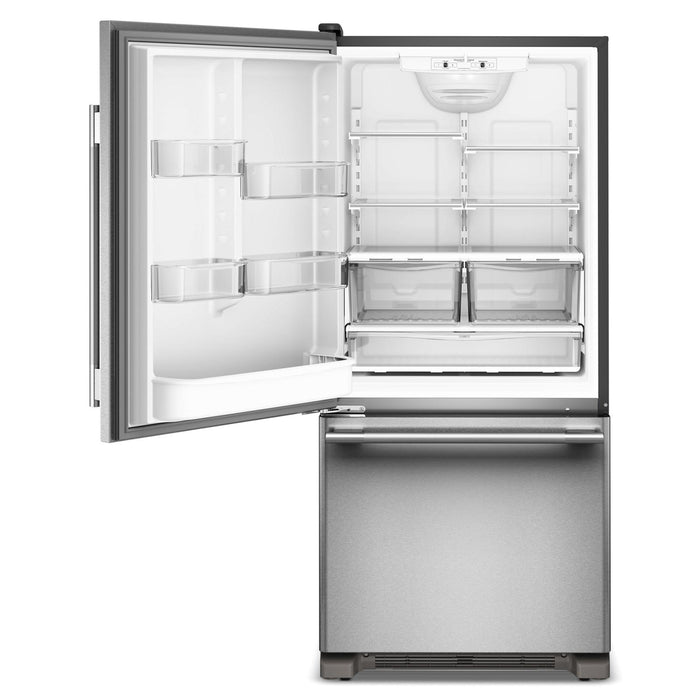 Réfrigérateur KitchenAid de 19 pi³ et de 30 po de profondeur standard à congélateur inférieur - KRBL130SPS