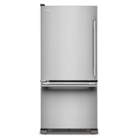 Réfrigérateur KitchenAid de 19 pi³ et de 30 po de profondeur standard à congélateur inférieur - KRBL130SPS