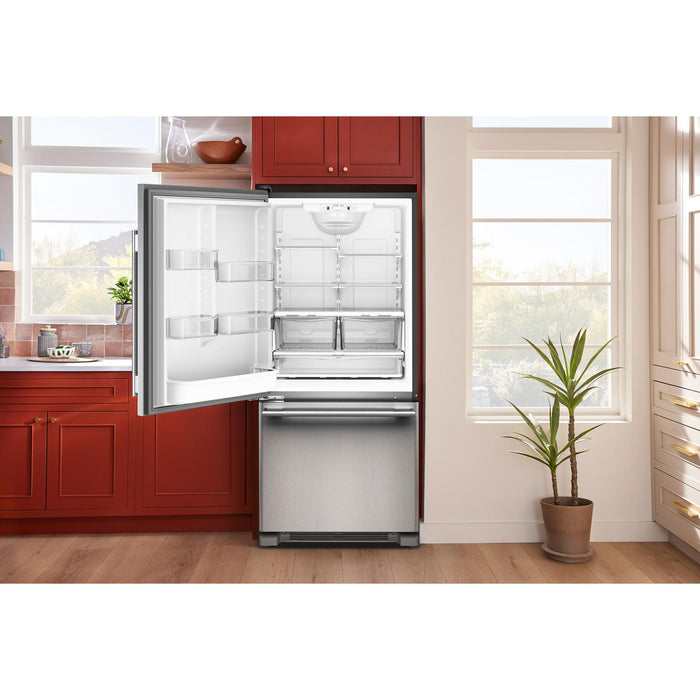 Réfrigérateur KitchenAid de 19 pi³ et de 30 po de profondeur standard à congélateur inférieur - KRBL130SPS