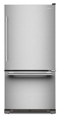 Réfrigérateur KitchenAid de 22 pi³ et de 33 po à congélateur inférieur - acier inoxydable PrintShieldMC - KRBR133SPS