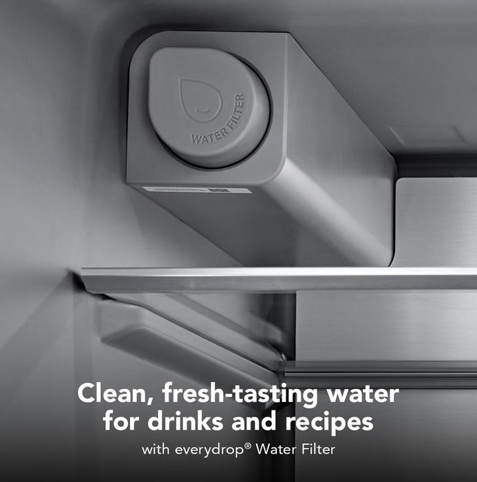Réfrigérateur à portes françaises KitchenAid de 31 pi³ – acier inoxydable avec fini PrintShieldMC – KRFF336SPS