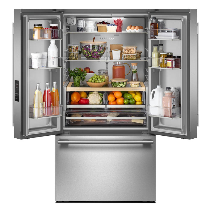 Réfrigérateur à portes françaises KitchenAid de 31 pi³ – acier inoxydable avec fini PrintShieldMC – KRFF336SPS