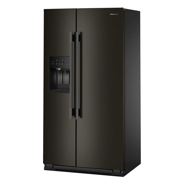 Réfrigérateur KitchenAid de 21 pi3 et de 36 po de profondeur comptoir  - minerai noir - KRSC536RBE