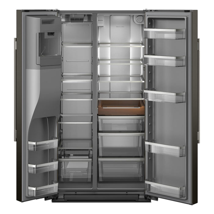Réfrigérateur KitchenAid de 21 pi3 et de 36 po de profondeur comptoir  - minerai noir - KRSC536RBE