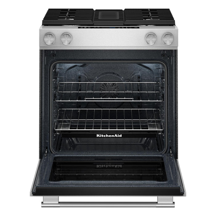 Cuisinière hybride encastrée KitchenAid de 6,4 pi3 et de 30 po - acier inoxydable PrintShieldMC - KSDV730TPS