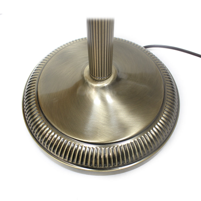 Ensemble 3 pièces Elegant Designs de 2 lampes de table et de 1 lampe à pied - laiton antique