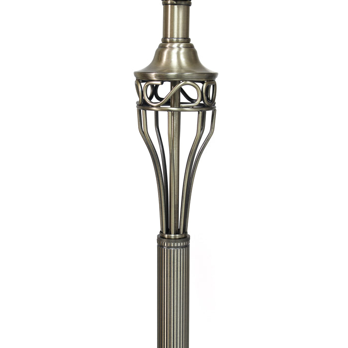 Ensemble 3 pièces Elegant Designs de 2 lampes de table et de 1 lampe à pied - laiton antique