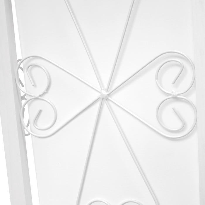 Lampe à pied de Simple Designs avec tablette et support à vin - blanche