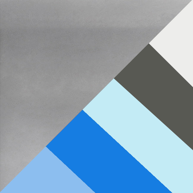 Lampe à pied contemporaine Medusa de Simple Designs de 67 po à plusieurs têtes à 5 ampoules avec col de cygne réglable - bleue, blanche et grise