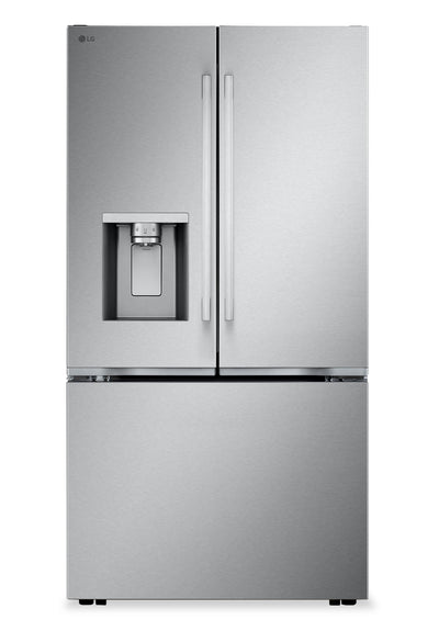 LG 36" 26 Cu. Ft. Counter-Depth French Door Refrigerator – Stainless Steel - LF26WCH62S | Réfrigérateur LG de 26 pi3 et de 36 po de profondeur comptoir à portes françaises - acier inoxydable - LF26WCH62S