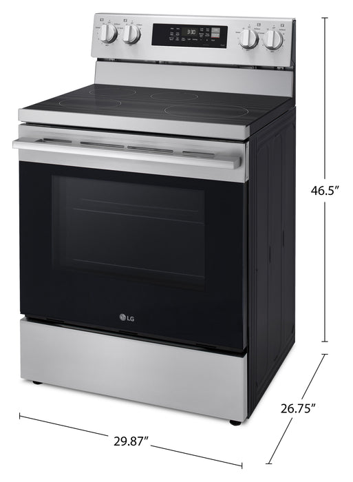 Cuisinière à induction LG de 6,3 pi3 et de 30 po avec convection ProBake ConvectionMD - acier inoxydable - LRIN6323YE 