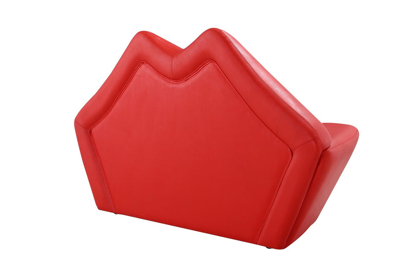 Causeuse Kiss Manhattan Comfort de 61,8 po en similicuir - rouge