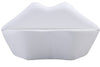 Causeuse Kiss de Manhattan Comfort de 61,8 po en similicuir - blanche