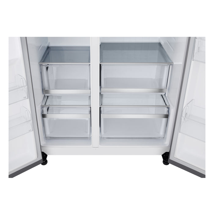Réfrigérateur LG de 23 pi3 et 36 po de profondeur comptoir à compartiments juxtaposés - argenté Prime - LS23NCP20V