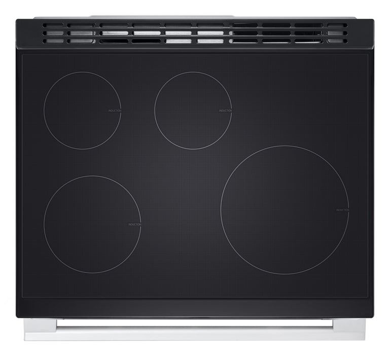 Cuisinière à induction LG de 6,3 pi3 et de 30 po avec friture à air - acier inoxydable PrintProofMC - LSIL6332XE 