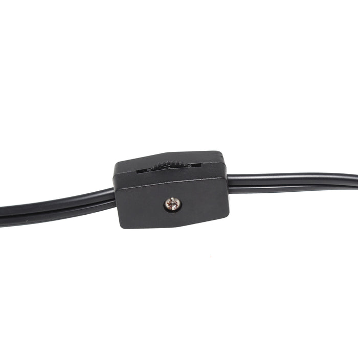 Lampe de table contemporaine de Simple Designs de 11,61 po avec base à effet froncé et abat-jour cylindrique en tissu noir - or métallique