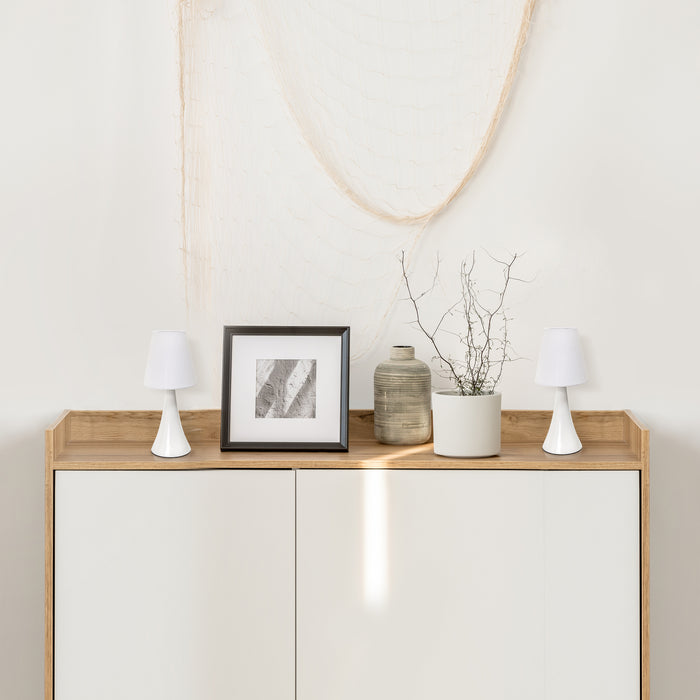 Ensemble de 2 mini lampes de table tactiles Valencia Colours de Simple Designs - blanche