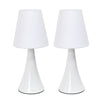 Ensemble de 2 mini lampes de table tactiles Valencia Colours de Simple Designs - blanche