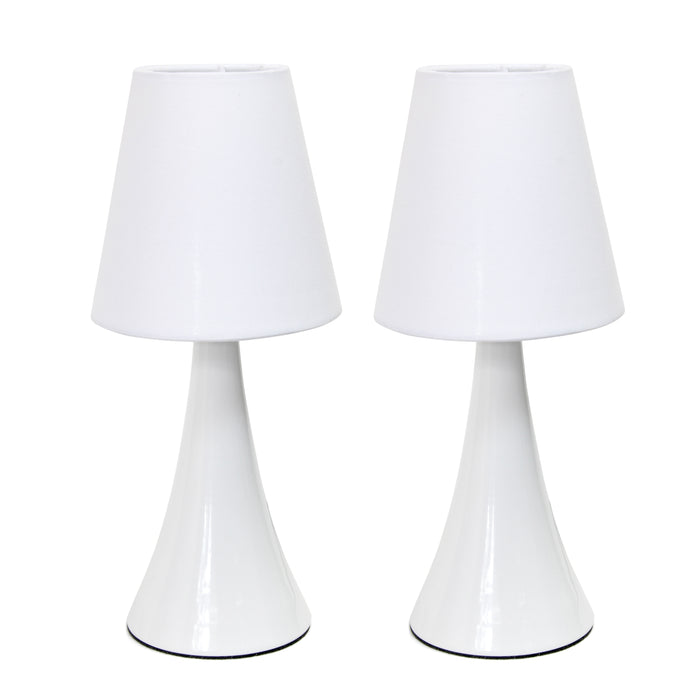 Ensemble de 2 mini lampes de table tactiles Valencia Colours de Simple Designs - blanche