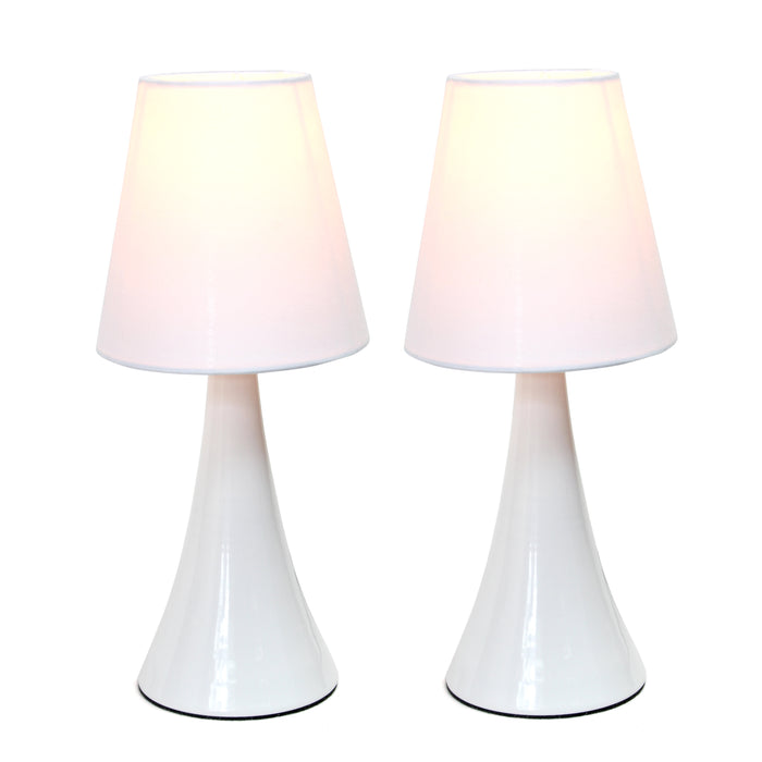 Ensemble de 2 mini lampes de table tactiles Valencia Colours de Simple Designs - blanche