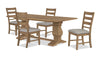 Ensemble de salle à manger Maple 5 pièces avec table de 84 po (L) et 4 chaises - naturel 