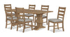Ensemble de salle à manger Maple 7 pièces avec table de 84 po (L) et 6 chaises - naturel 