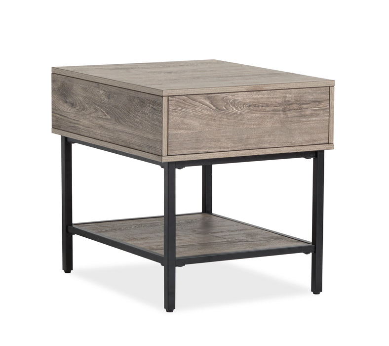 Table de bout Matthew de 22 po avec rangement - multicolore
