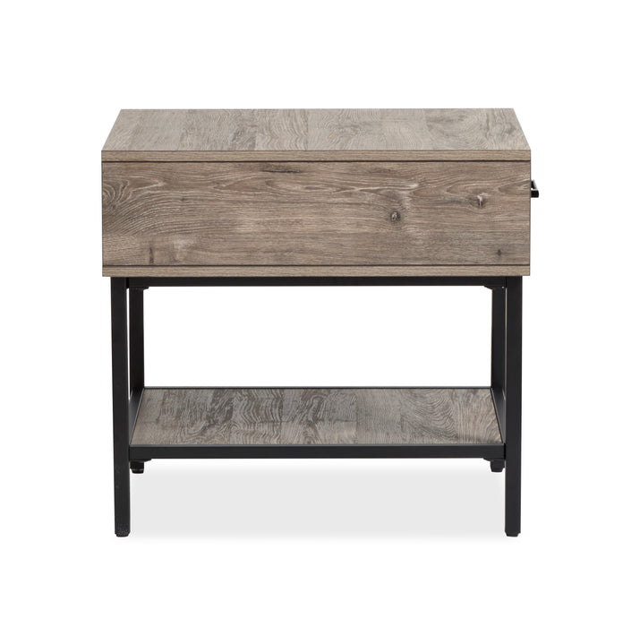 Table de bout Matthew de 22 po avec rangement - multicolore