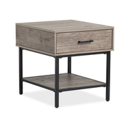 Table de bout Matthew de 22 po avec rangement - multicolore