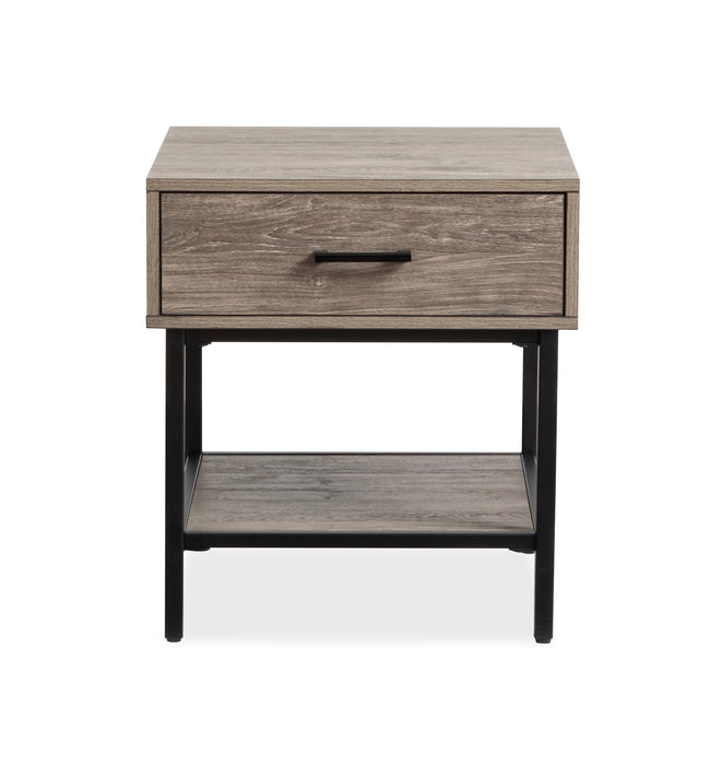Table de bout Matthew de 22 po avec rangement - multicolore
