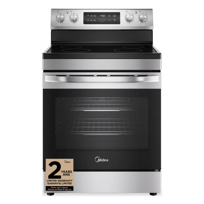 Cuisinière électrique Midea de 30 po et à capacité de 6,3 pi3 - MER30B14ASTC 
