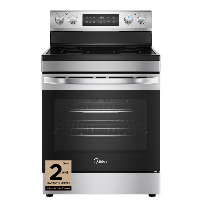 Cuisinière électrique Midea de 30 po et à capacité de 6,3 pi3 - MER30B14ASTC 