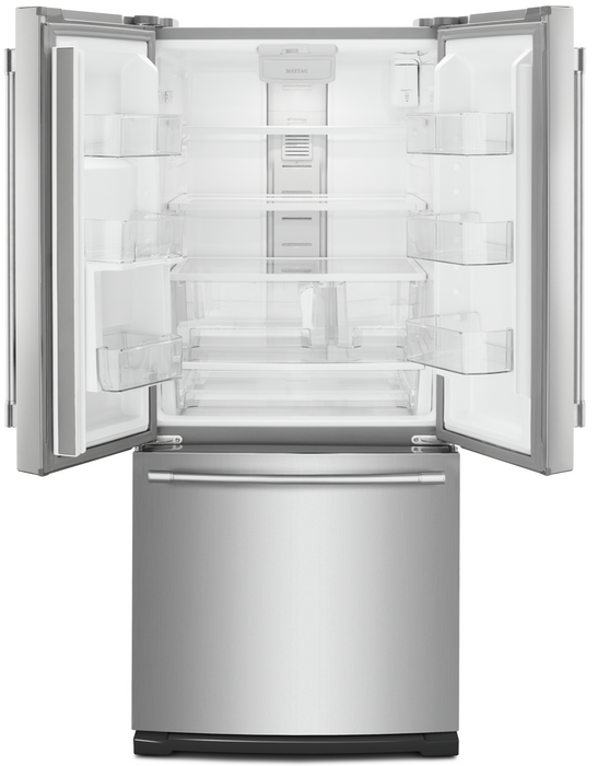 Réfrigérateur Maytag de 20 pi³ et de 30 po à portes françaises - acier inoxydable résistant aux traces de doigts - MFW2055FRZ