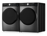  Laveuse à chargement frontal de 5,2 pi3 avec Steam Care et sécheuse de 8,0 pi3 avec culbutage de Midea - Gris 