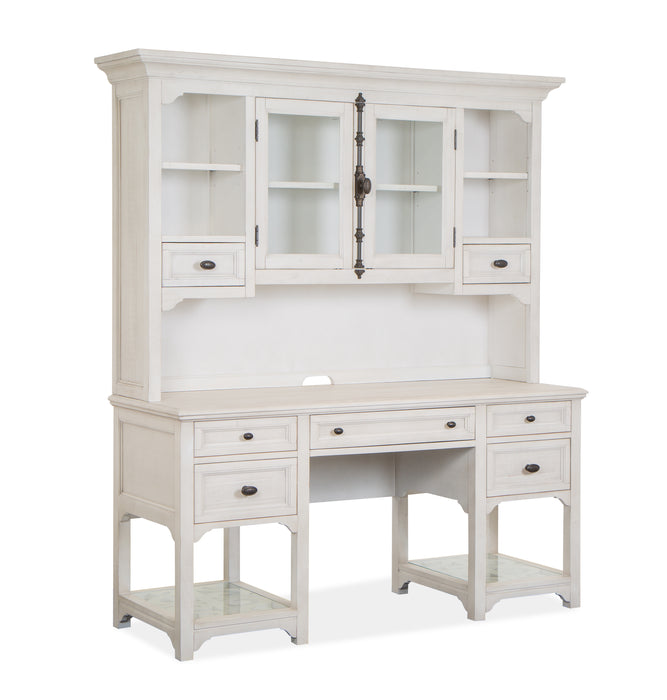 Bureau Milson de 64 po avec rangement et tablettes réglables - albâtre