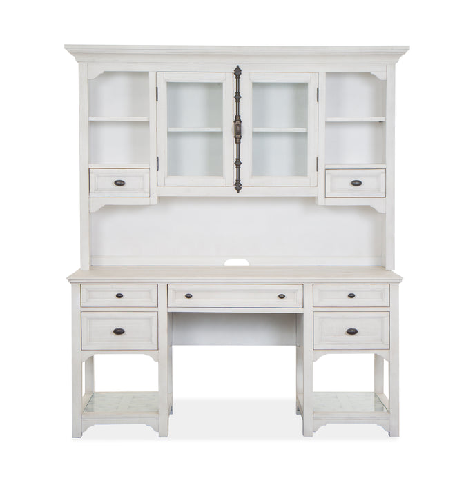 Bureau Milson de 64 po avec rangement et tablettes réglables - albâtre
