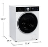 Midea 3.1 Cu. Ft. Front Load Compact Washer with PowerMix™ and Steam Care - MLHW31S2BBW | Laveuse compacte Midea à chargement frontal de 3,1 pi3 avec PowerMixMC et Steam Care - MLHW31S2BBW