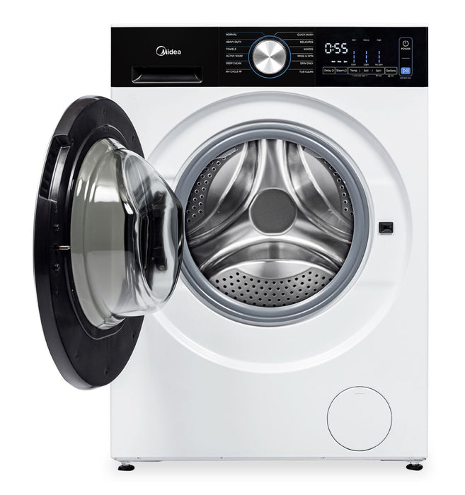 Laveuse compacte Midea à chargement frontal de 3,1 pi3 avec PowerMixMC et Steam Care - MLHW31S2BBW