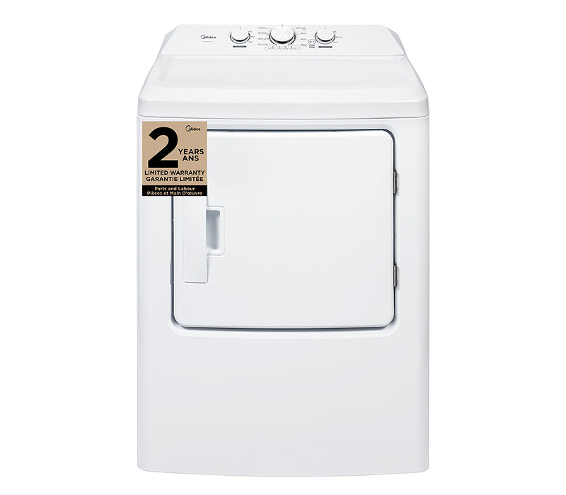 Sécheuse électrique Midea de 7,0 pi3 avec culbutage - blanche - MLTE45A2BWW 