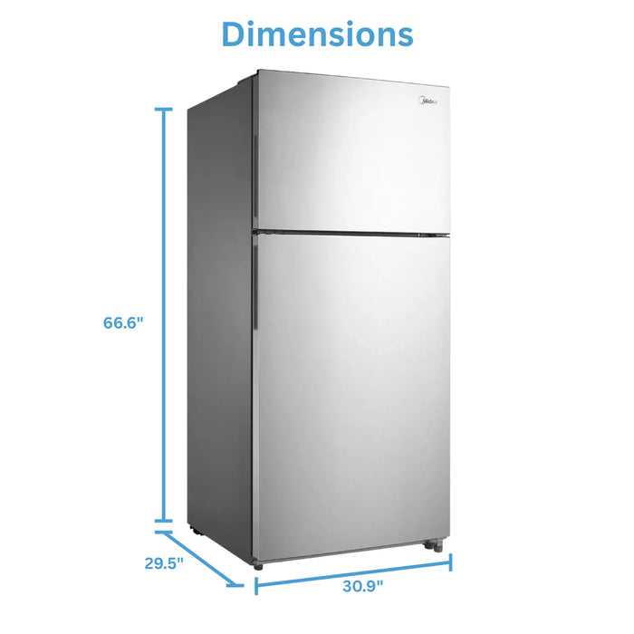Réfrigérateur Midea de 18 pi3 à congélateur supérieur - MT18DDSCR1RCM
